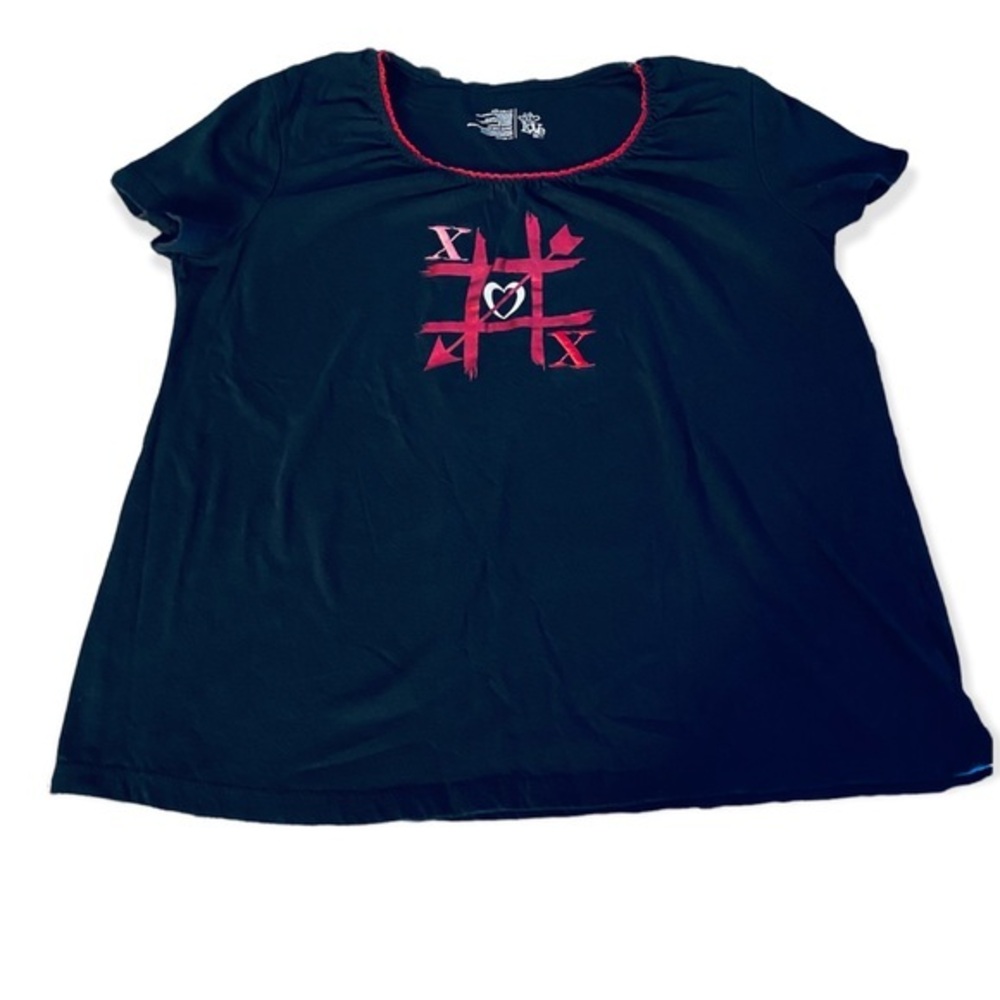 *FREE with purchase * Love is … Black Xoxo Short Sleeve Sleepwear Tee
